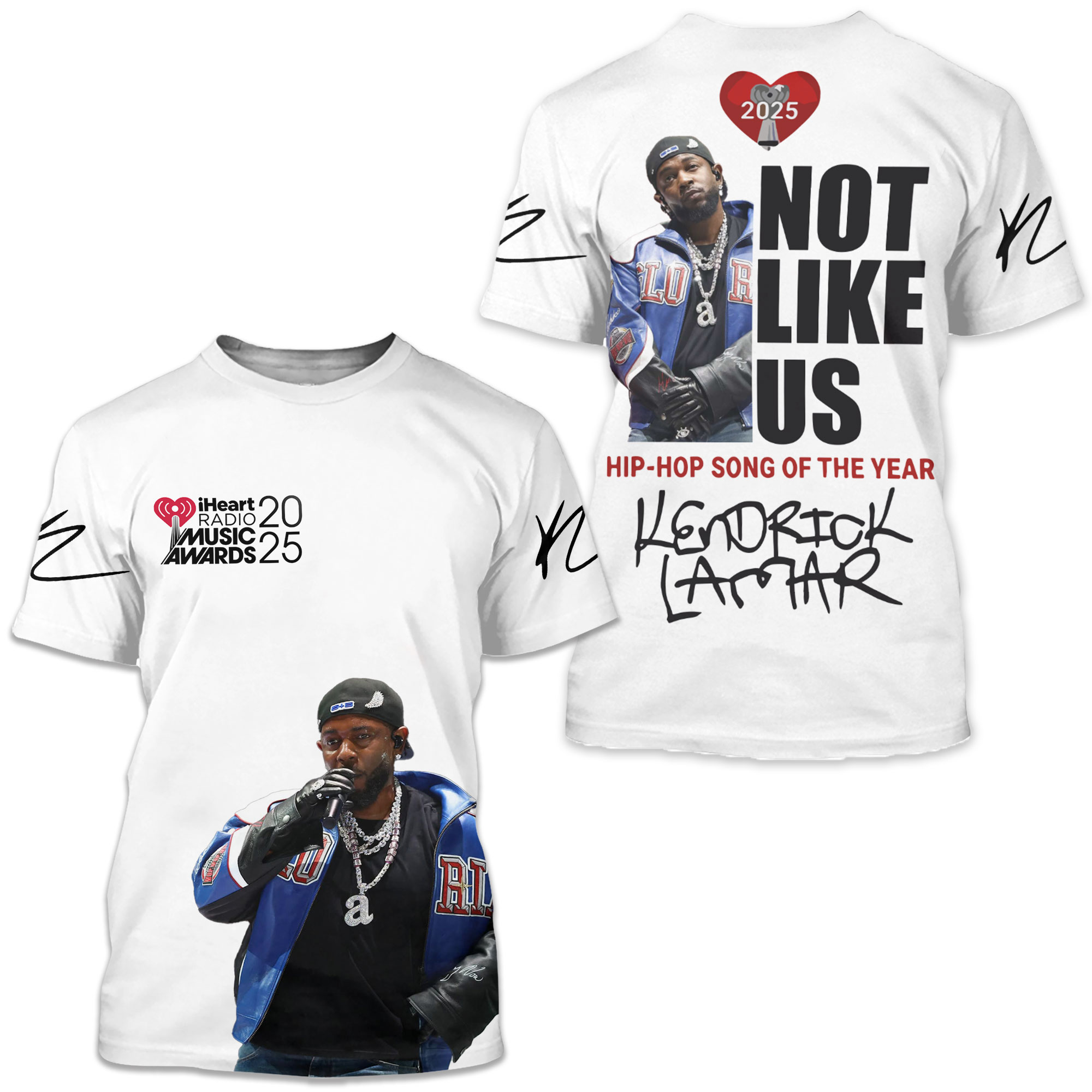 Kendrick Lamar Not Like Us Hip-hop Song Of The Year 2025 3d T-shirt