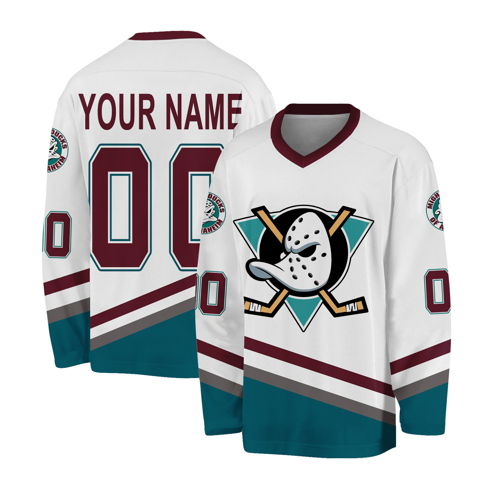 Custom Name Mighty Ducks Movie Ice Hockey Jersey 96# Conway Hockey Jersey