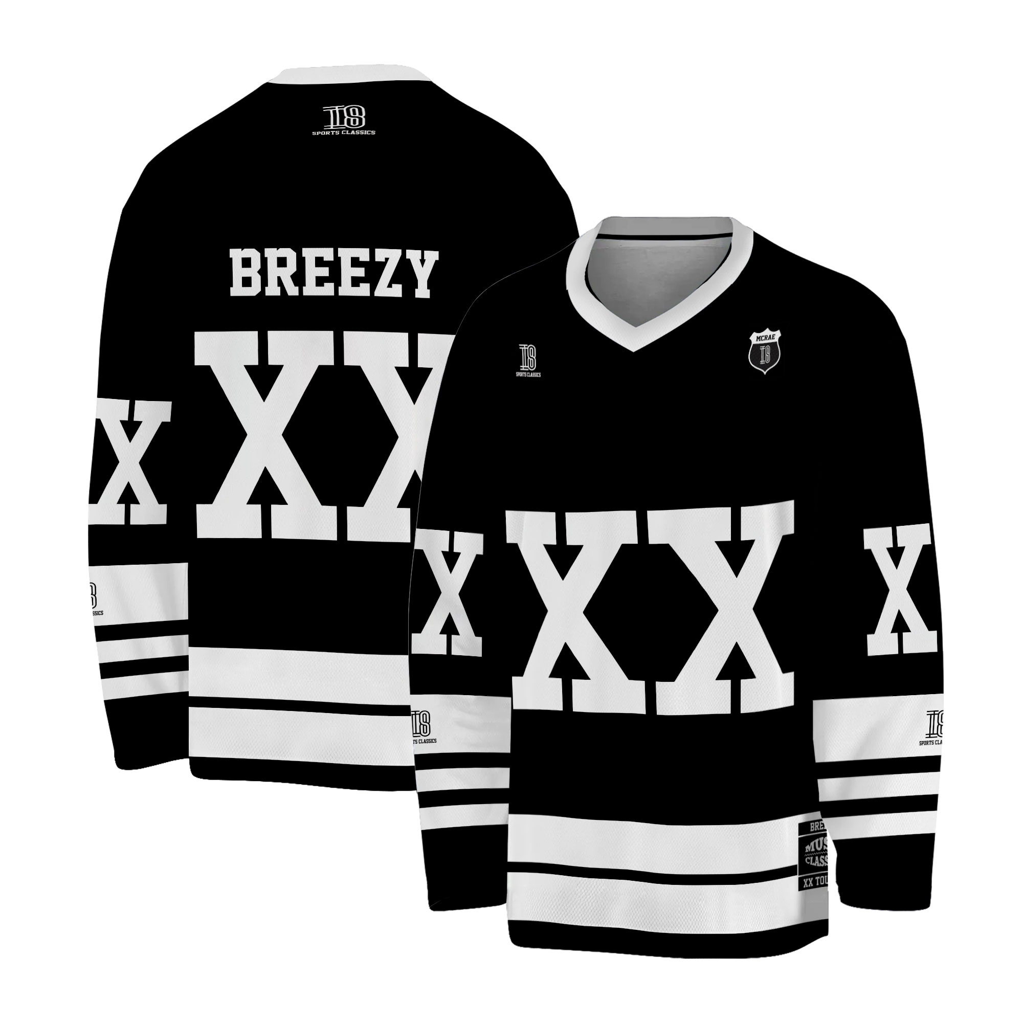 Chris Brown 11-11 Xx Breezy Bowl Hockey Jersey, Breezy Bowl Hockey Jersey, Chris Brown Hockey Jersey