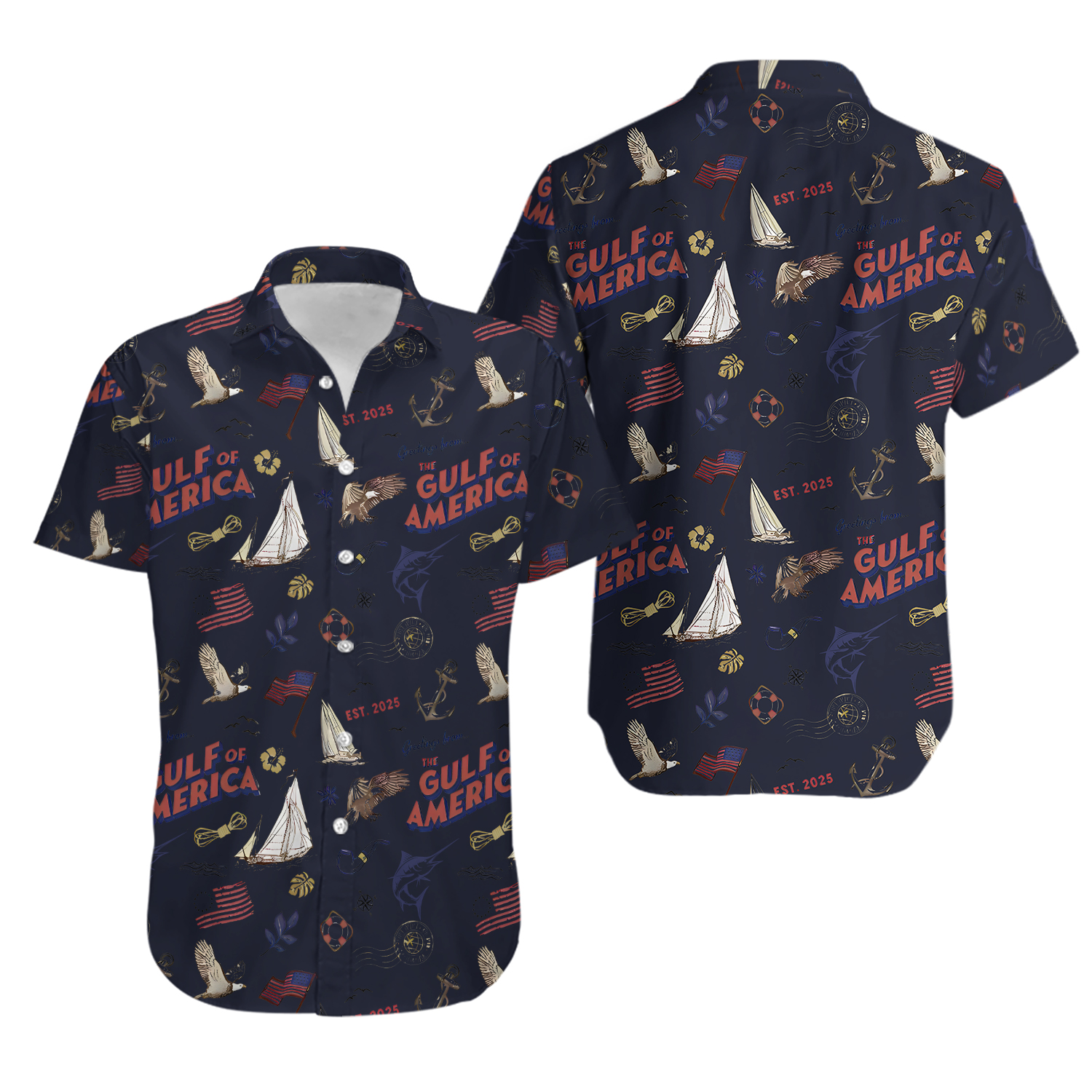 The Gulf Of America Est 2025 Hawaiian Shirt