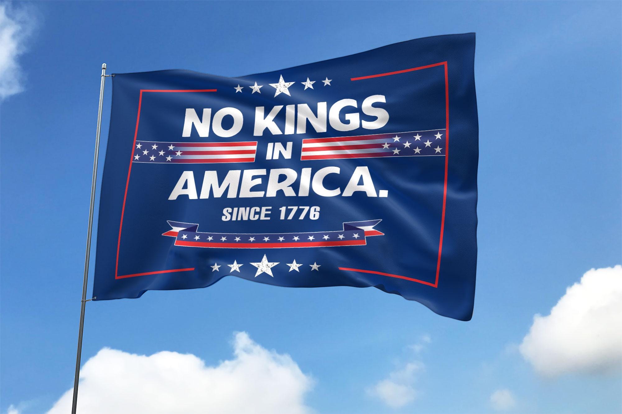 No Kings In America Flag