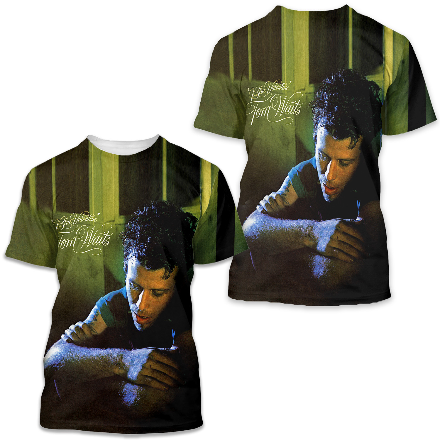 Tom Waits Blue Valentine Album Cover Aop 3d T-shirt