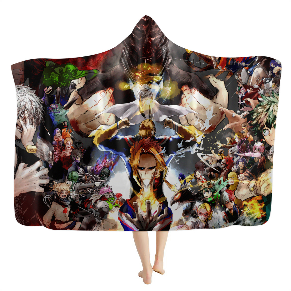 Hero Anime Hooded Blankets, Boku No Hero Academia Character Hooded Blanket