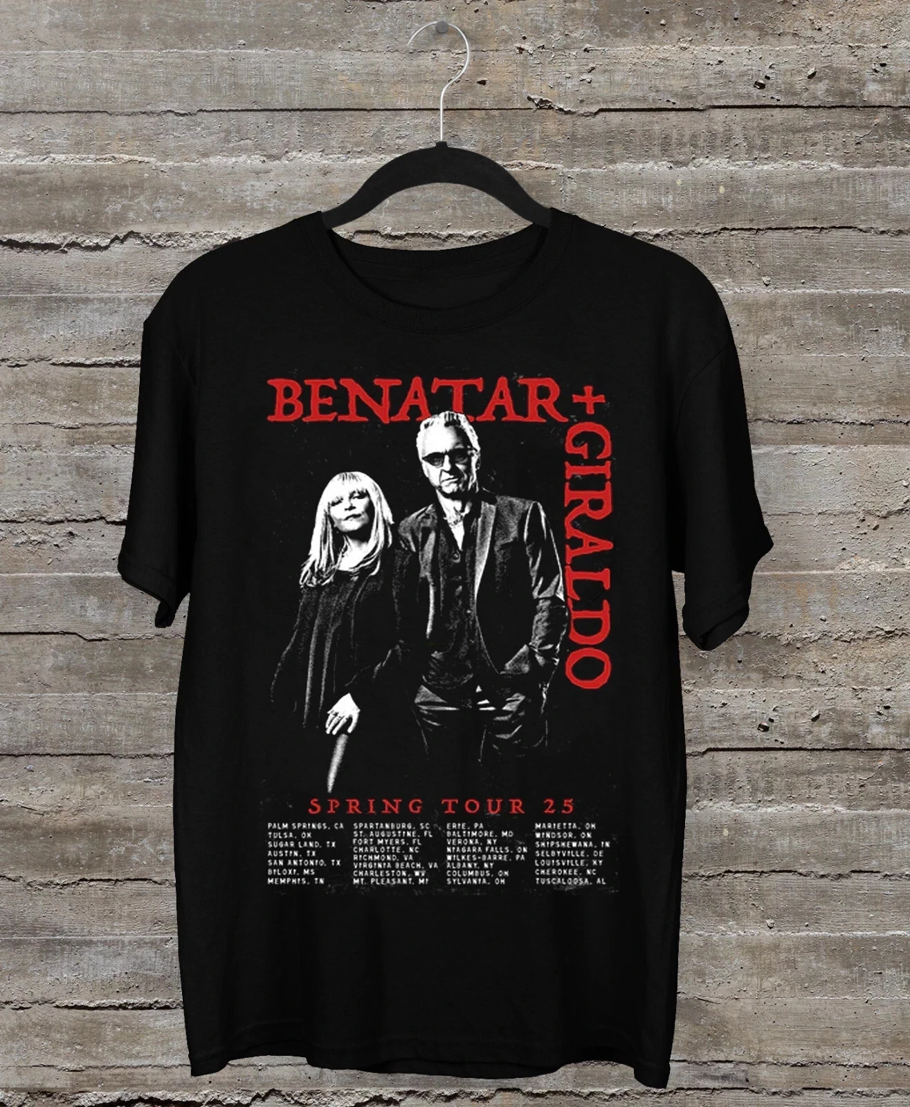 Pat Benatar 2025 Tour Date Shirt – Black Cotton Concert Tee For Music Fans