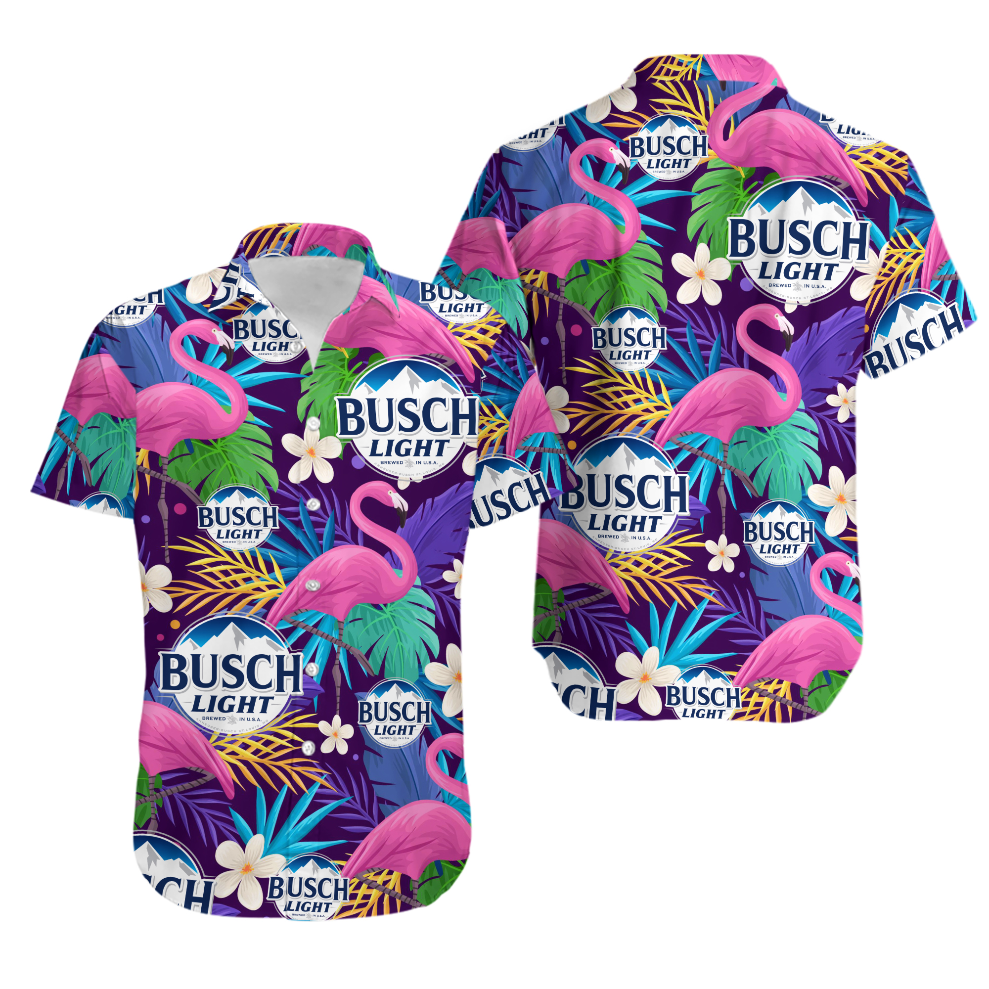 Light Beer Bee Flamingo Unisex Hawaiian Shirt, Funny Easter Shirt