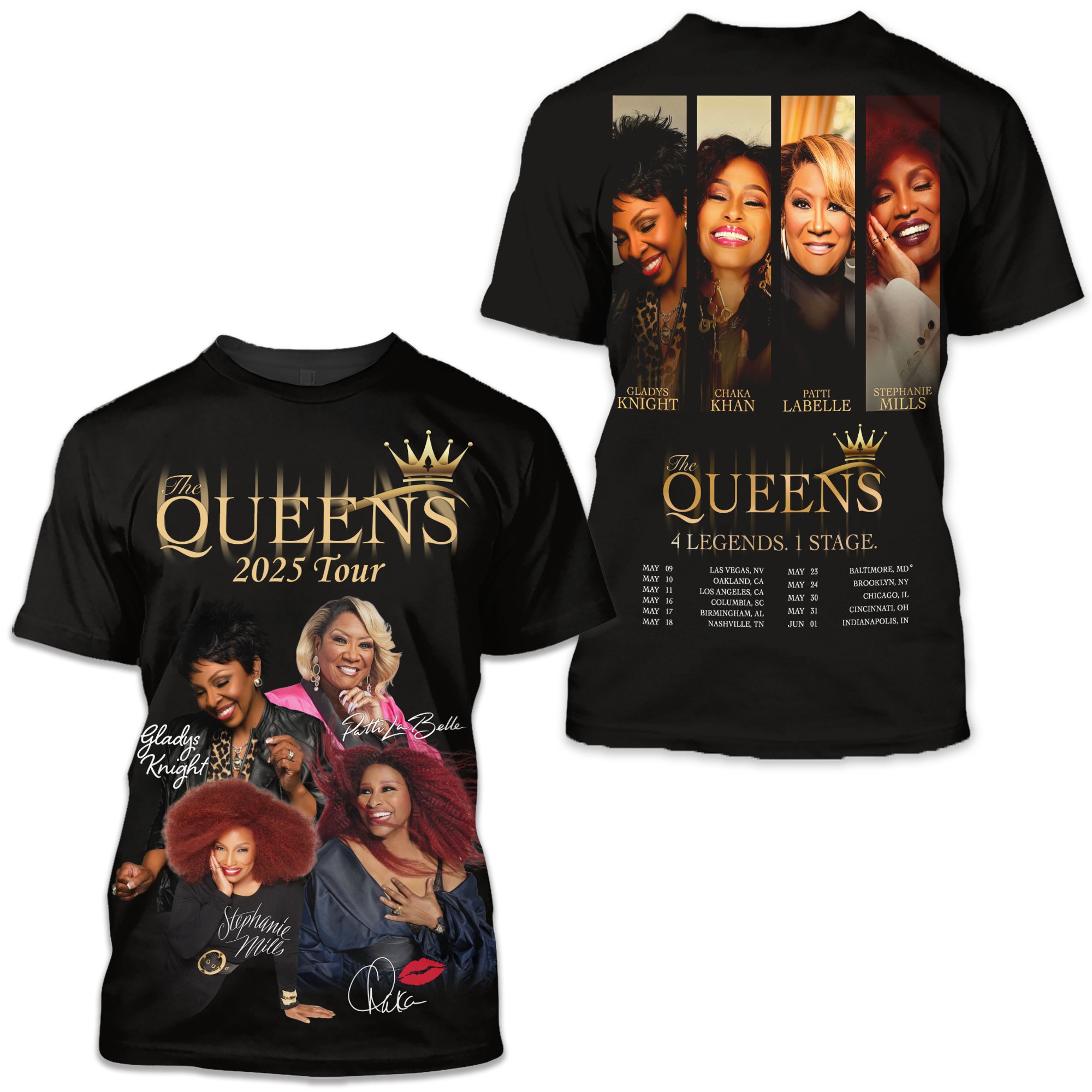 The Queens 2025 Tour Dates Limited Edition 3d T-shirt