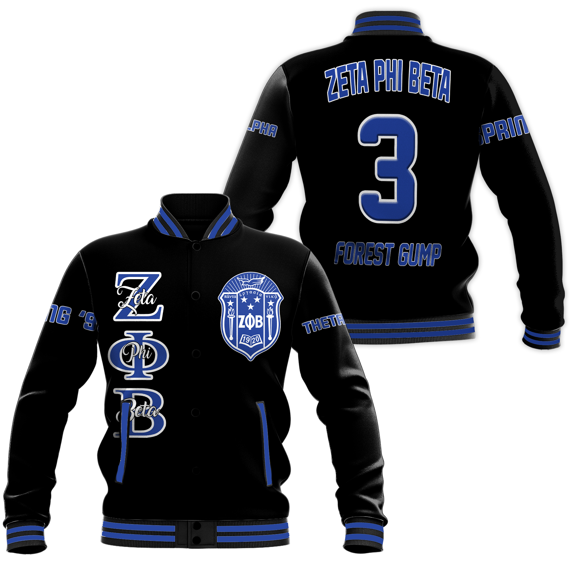 Zeta Phi Beta Custom Baseball Jacket