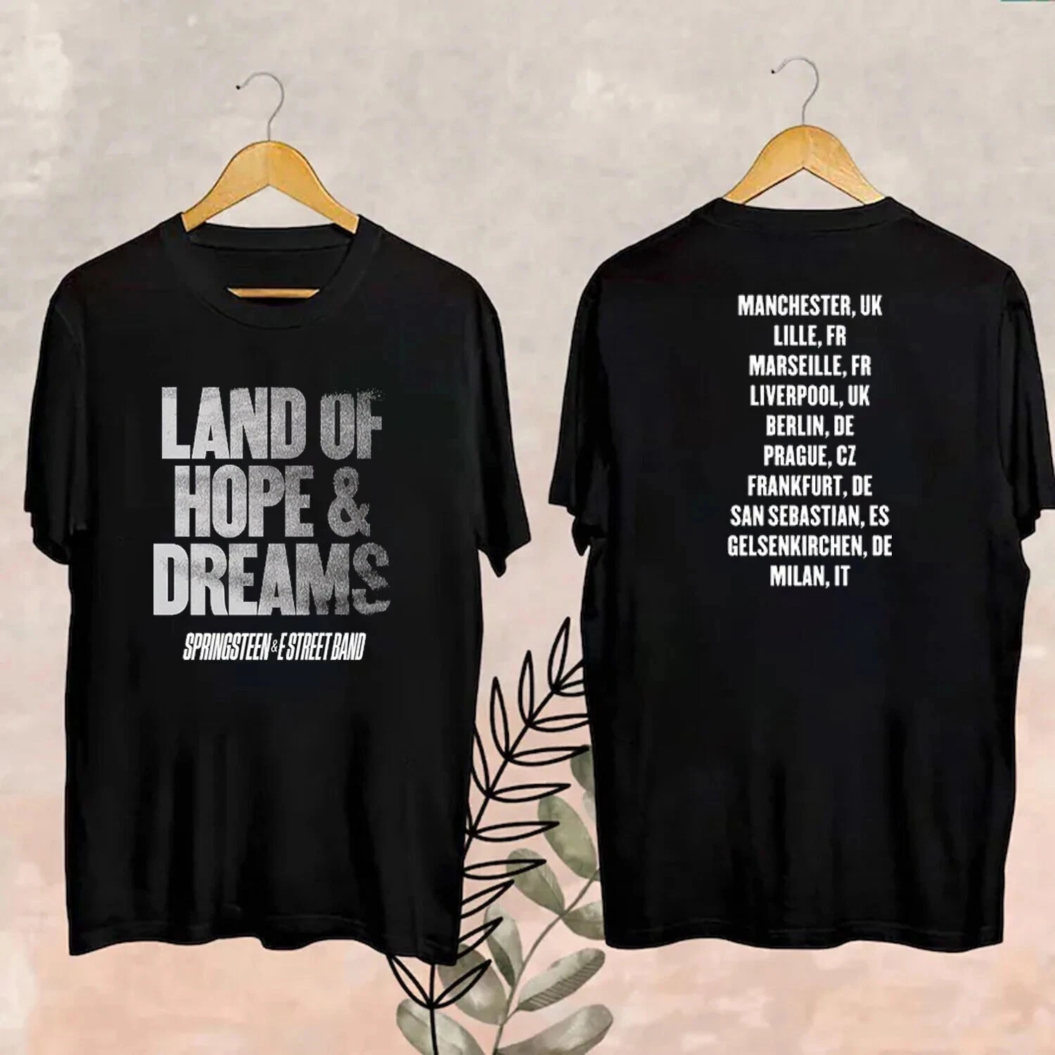Springsteen & The E Street Band 2025 Land Of Hopes & Dreams Tour Tee Shirt Gift