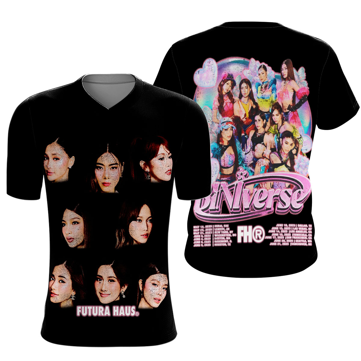 Bini Faces 3d Vintage Tee