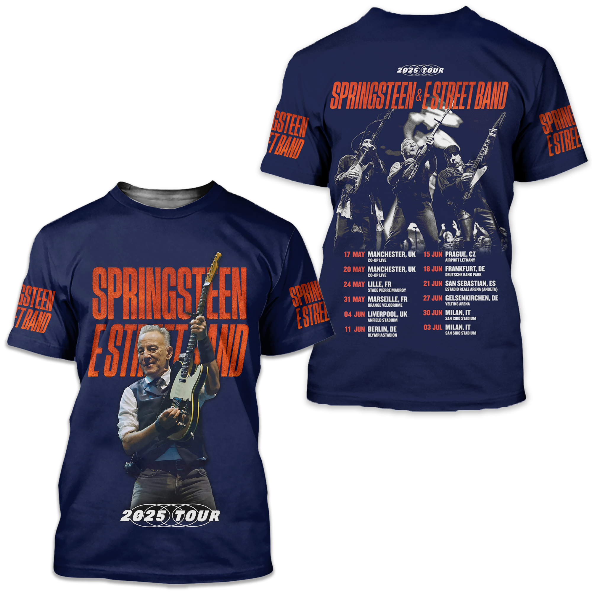 Bruce Springsteen 2025 Tour 3d Shirt
