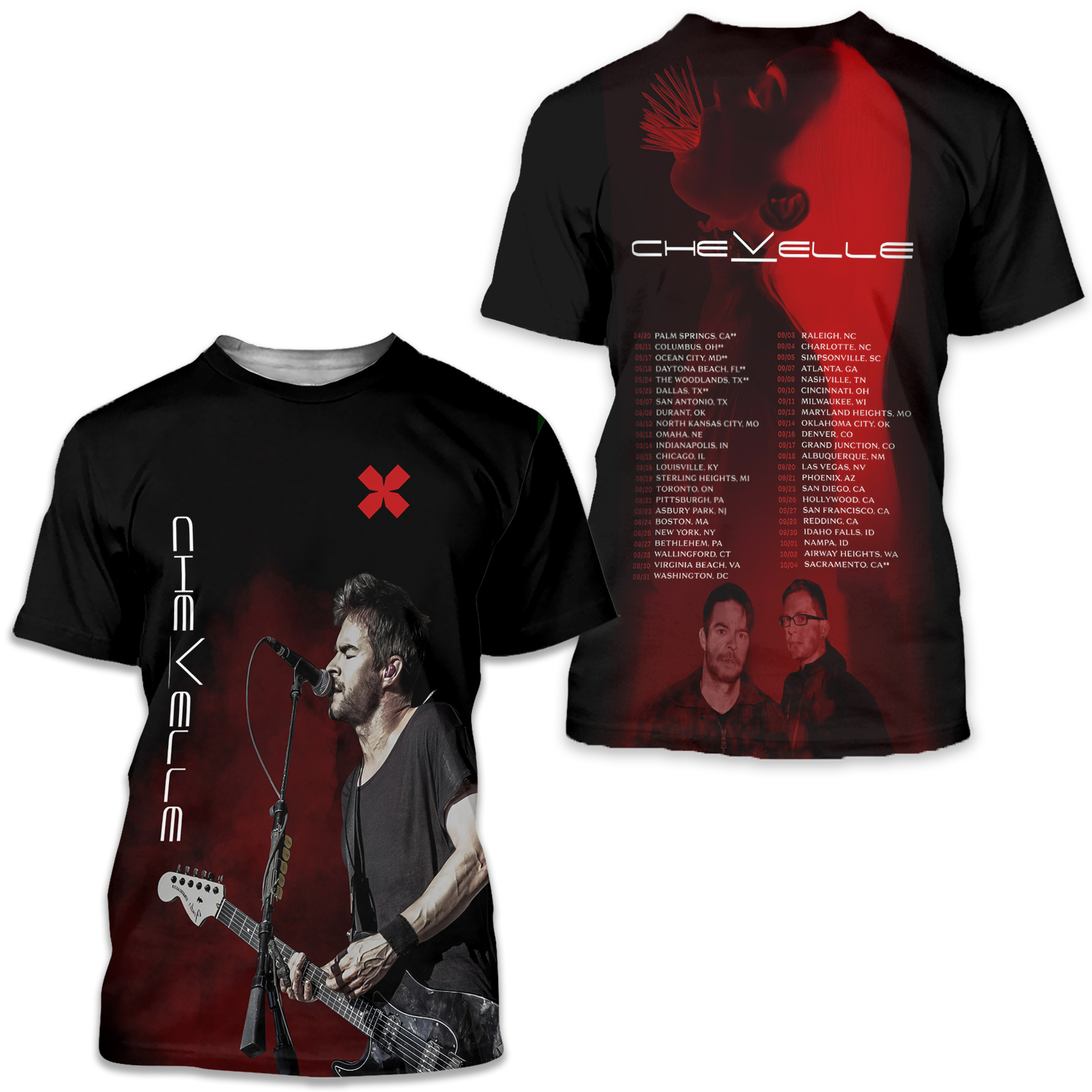 Chevelle 2025 World Tour Aop 3d T-shirt