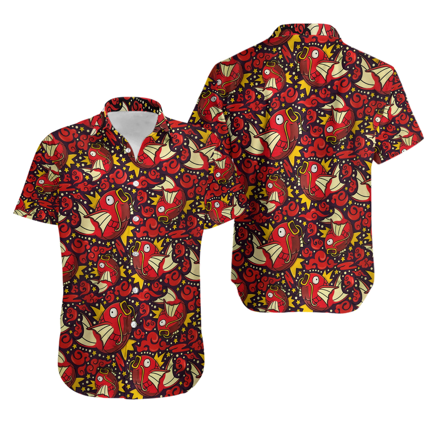 Magikarp Hawaiian Shirt Magikarp Button-up Shirt And Short