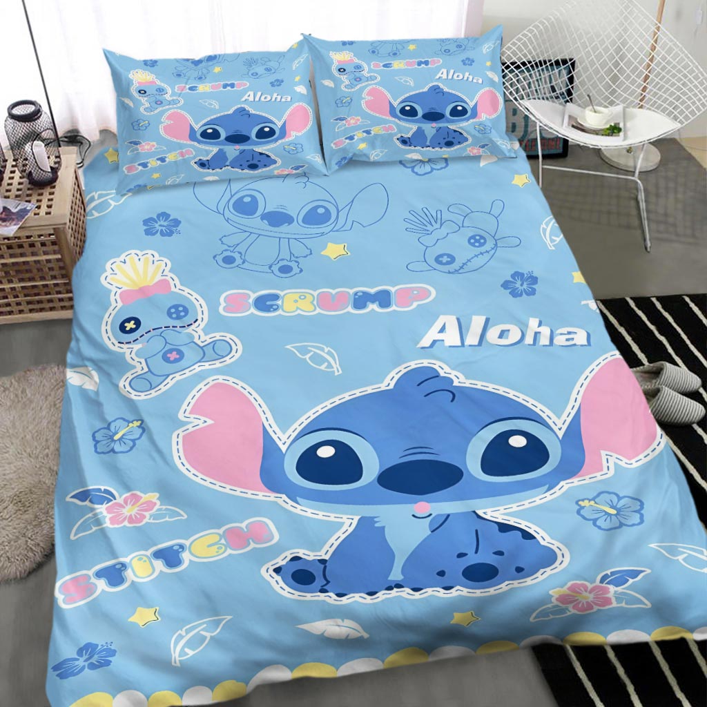 Lilo &amp; Stitchh 3pcs Bedding Set Boys Girls Decorate Bedroom
