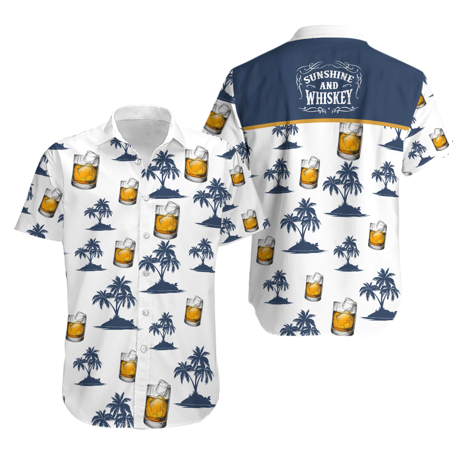 Whiskey Aloha Shirt, Perfect Hawaiian Shirt