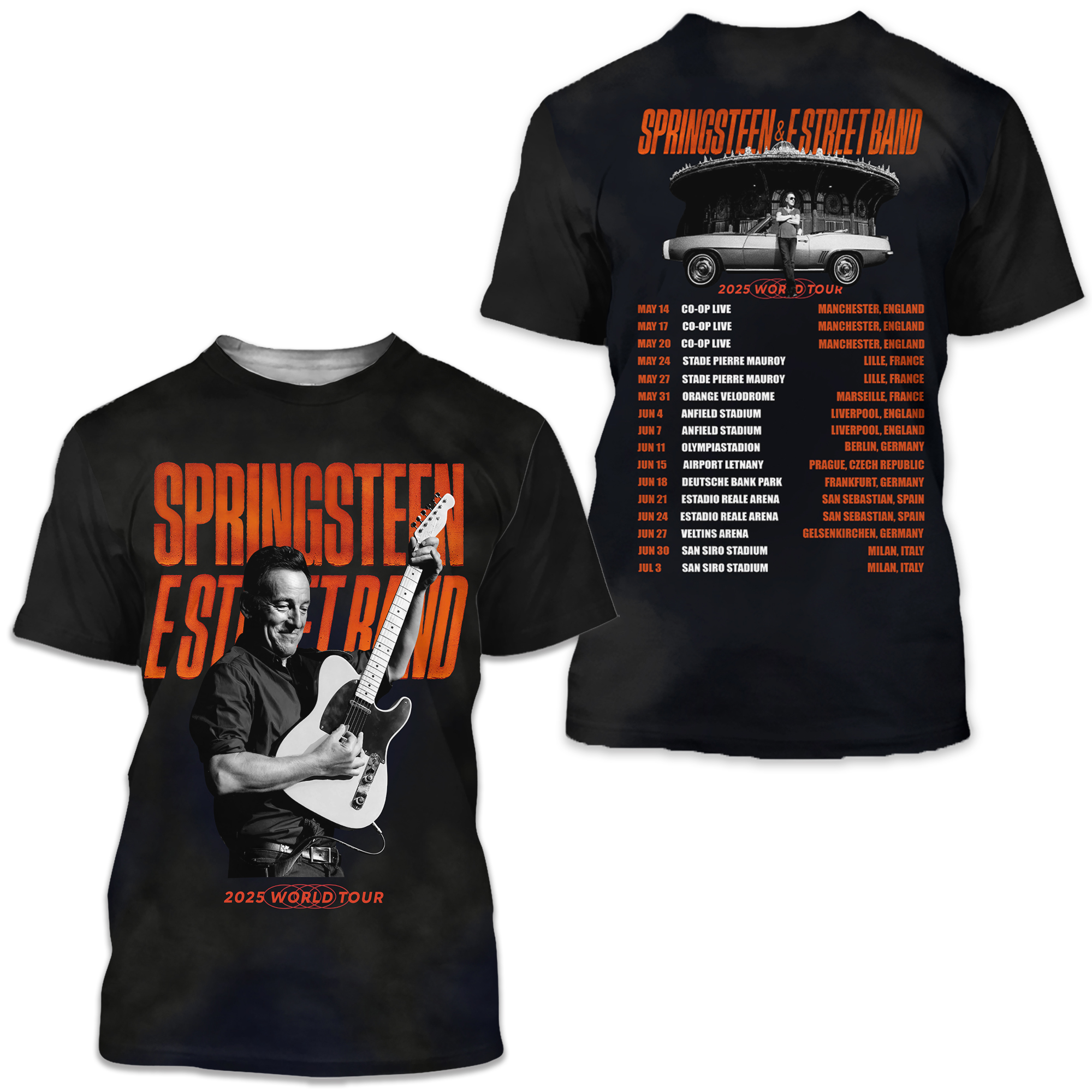 Hot Bruce Springsteen 2025 Tour 3d Tee Good Shirt For Fans