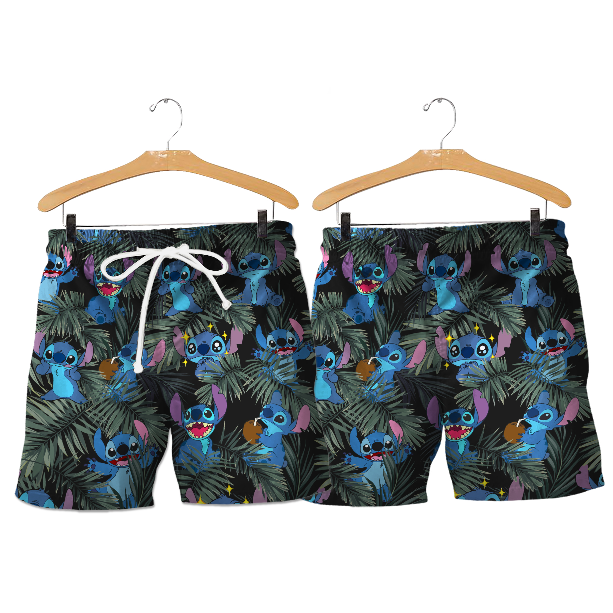 Stitchh Button Shirt/ Shorts, Disneyyy Stitchh Hawaiian Shirt, Beach Shorts Men