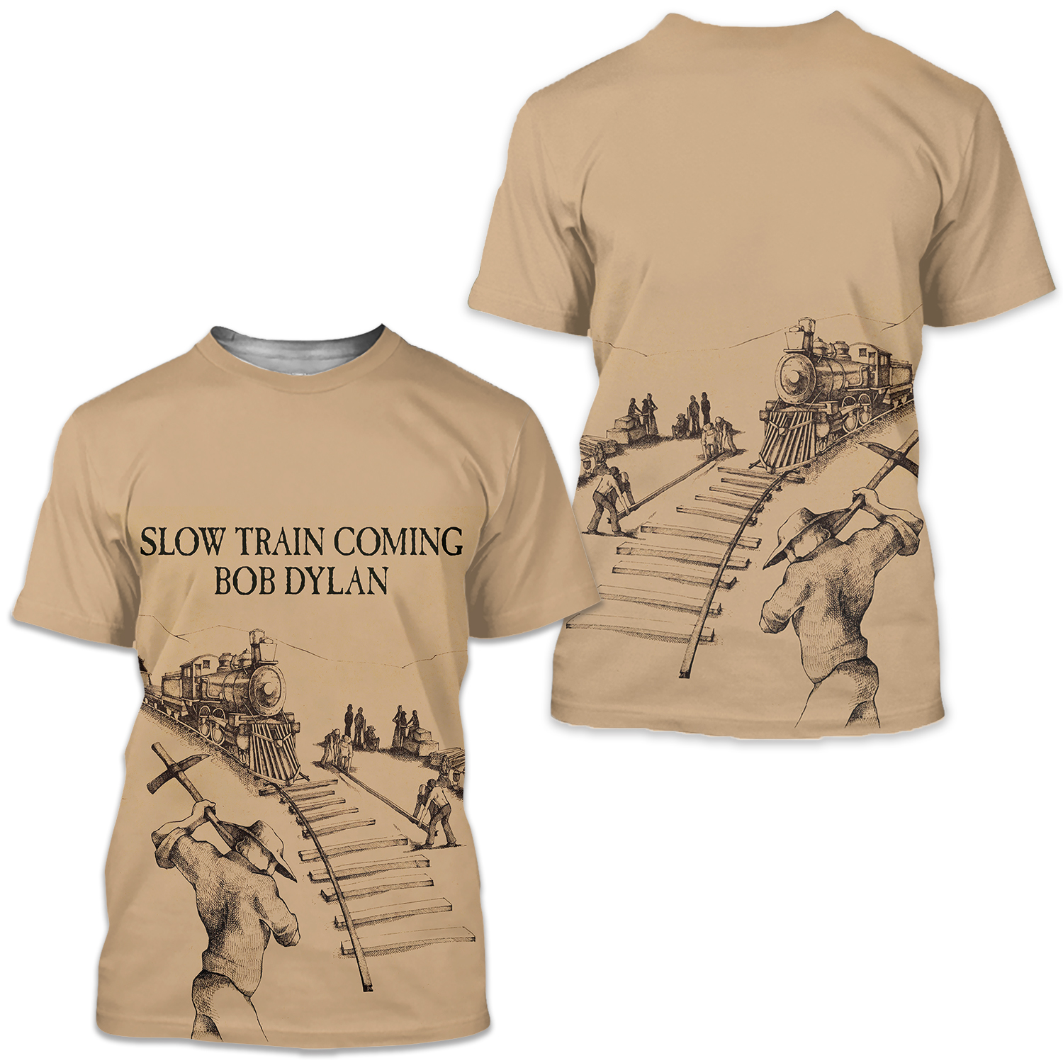 Bob Dylan Slow Train Coming Album Cover  3d T-shirt