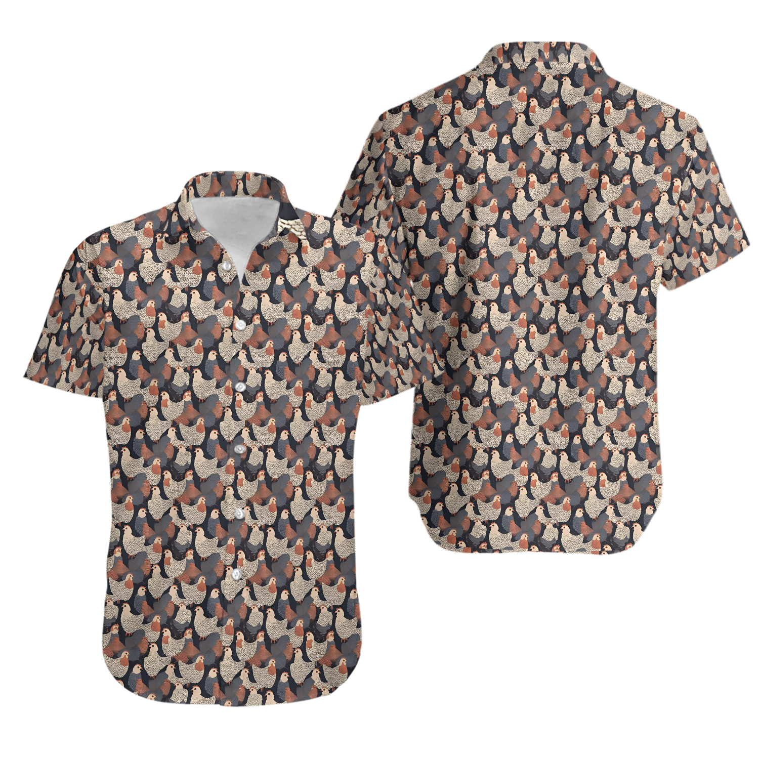 Chickens | Nature Button-up Hawaiian Shirt