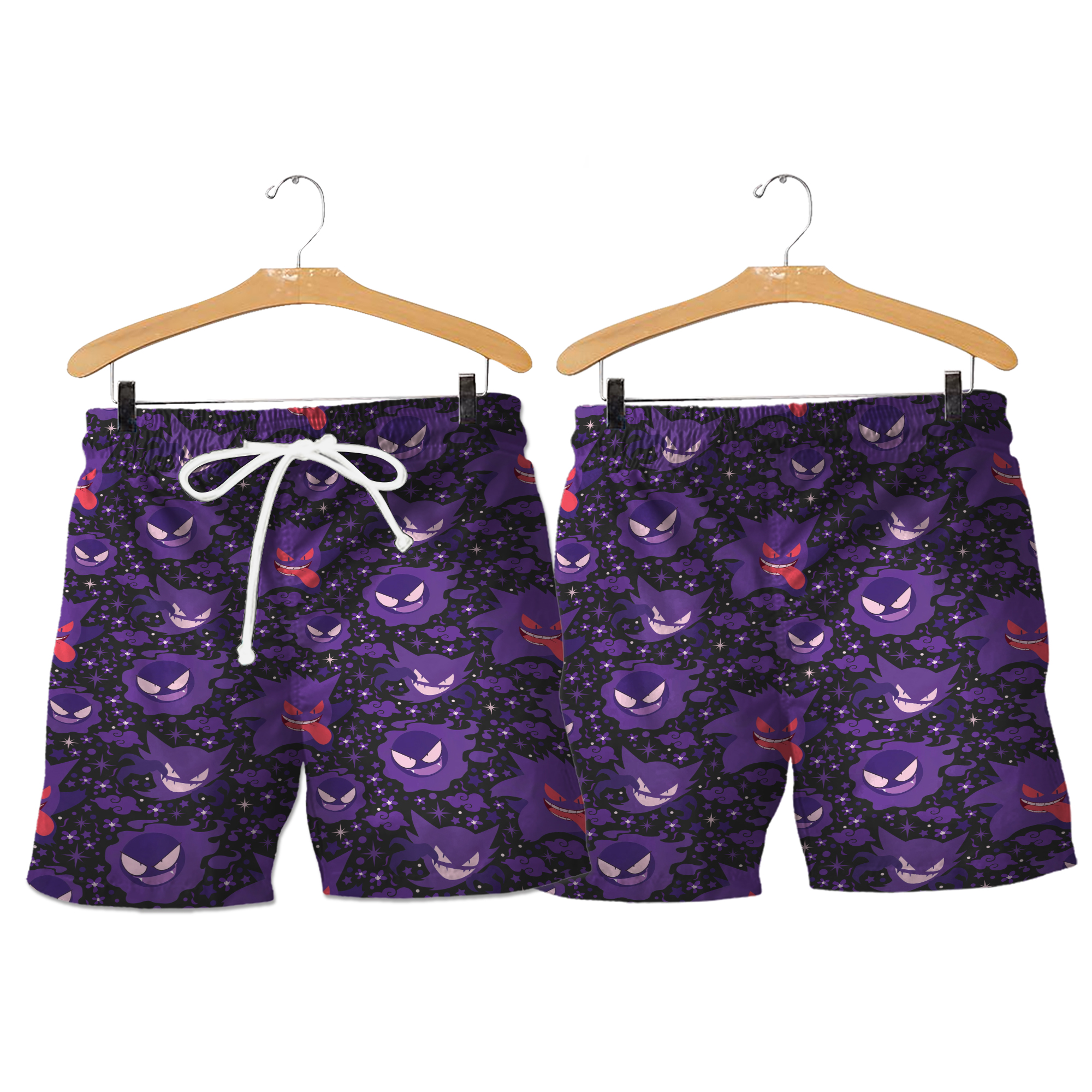 Gengar Hawaiian Button-up Shirt Gengar Ghost Shirt And Short