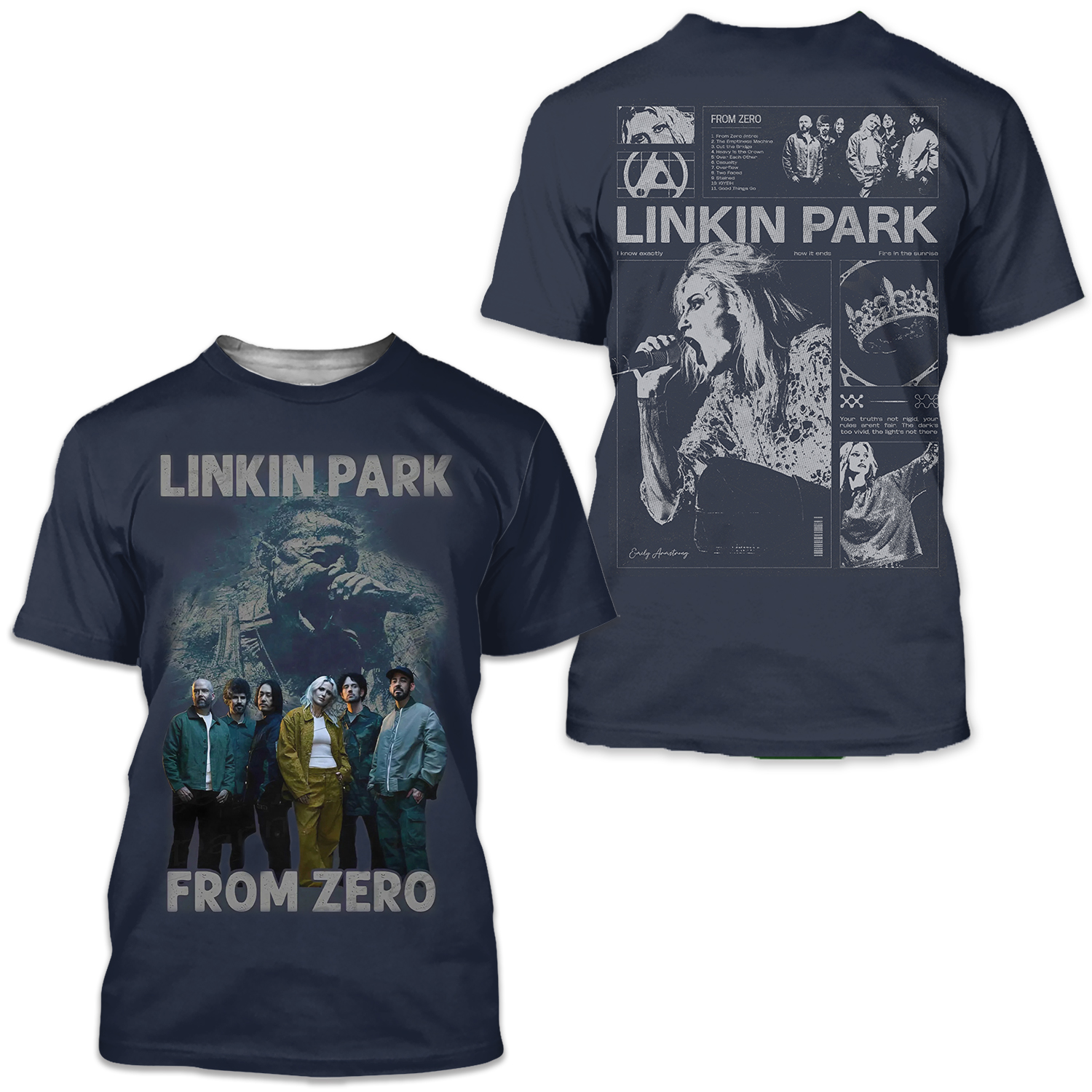 Linkin Park 2025 World Tour From Hero Date Location 3d T Shirt Gift For Men Fan