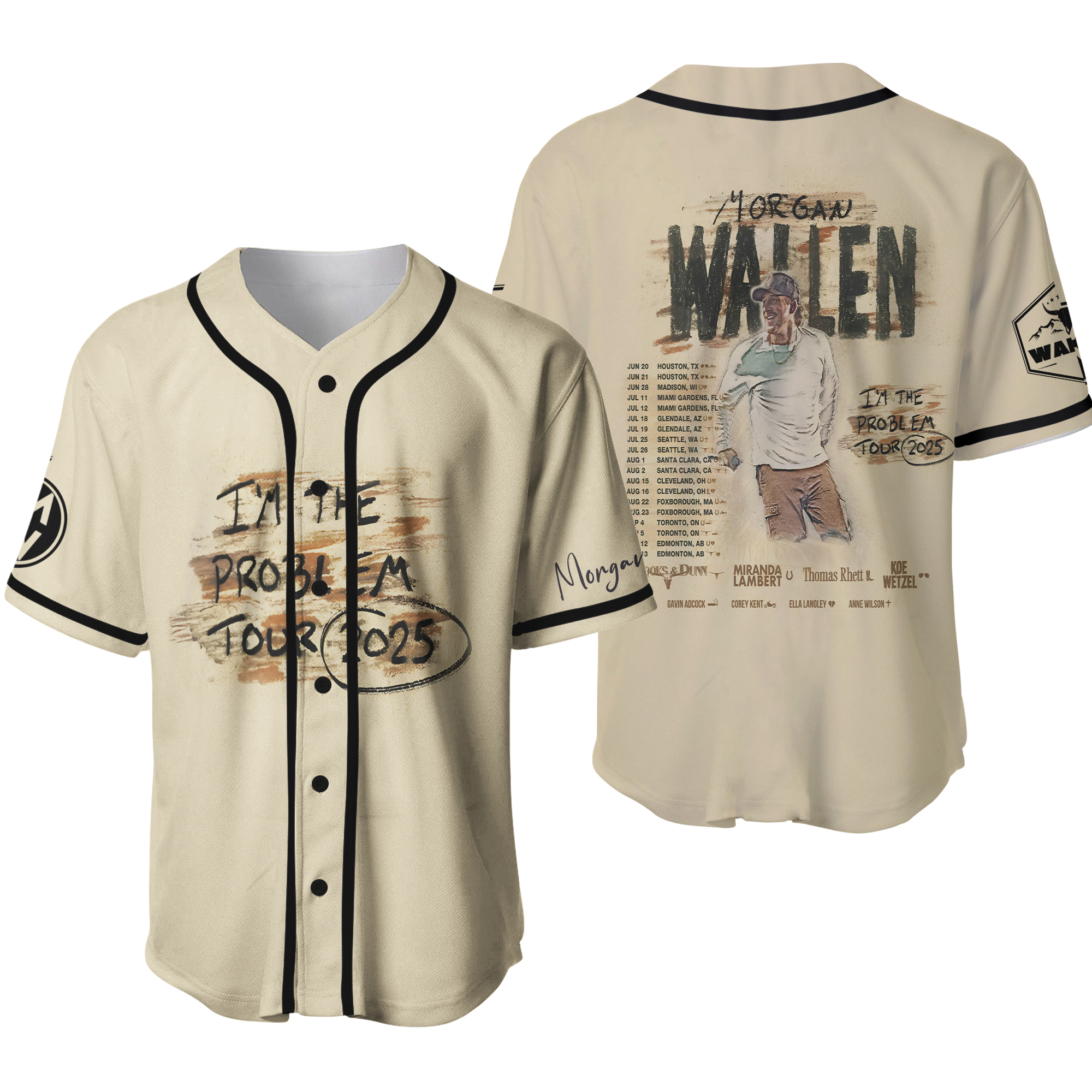 Morgan Western Jersey, Wallen Western I'm The Problem Tour 2025 Jersey