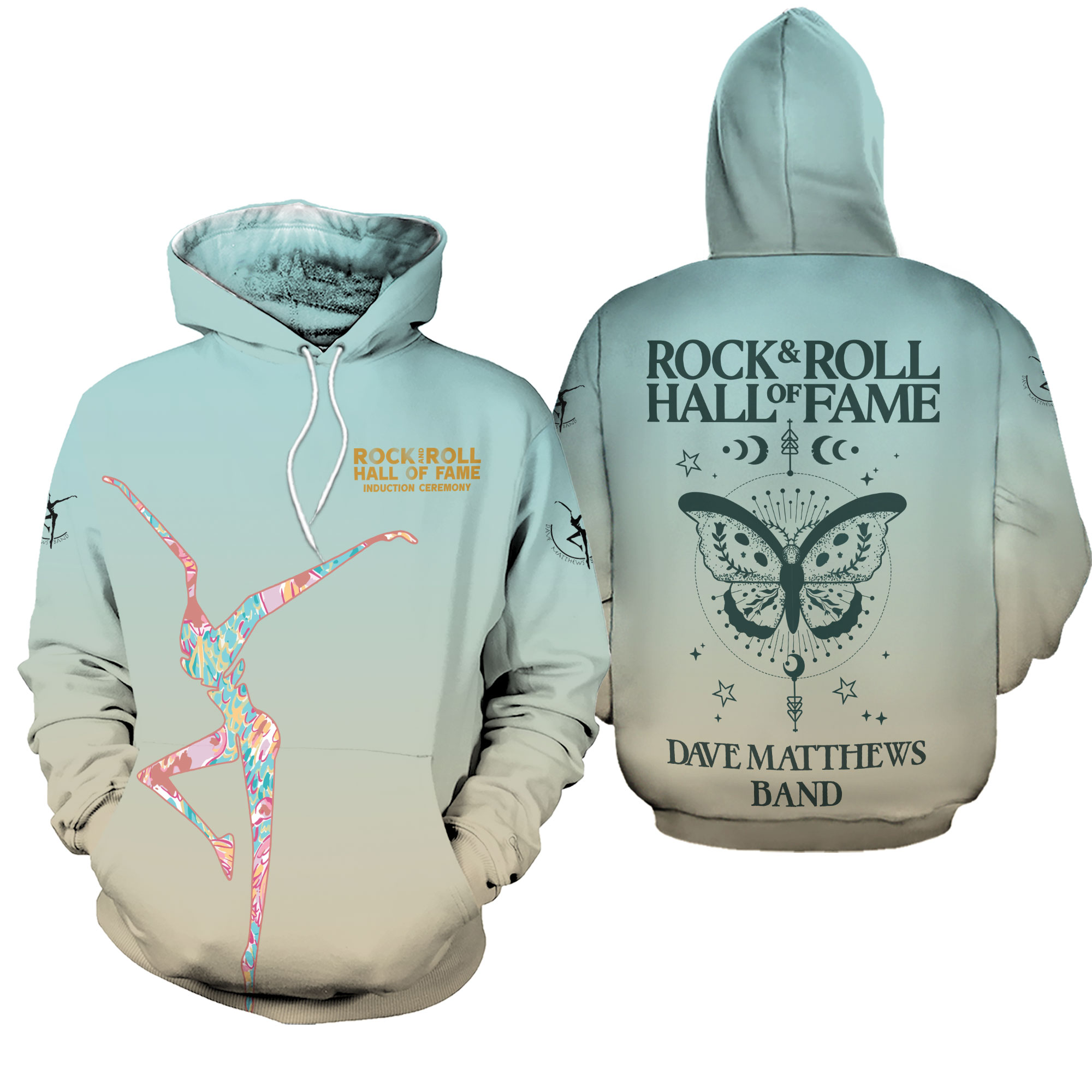3d Hoodie, Dave Matthews Band Hall Of Fame Rock And Roll Introduction Hoodie