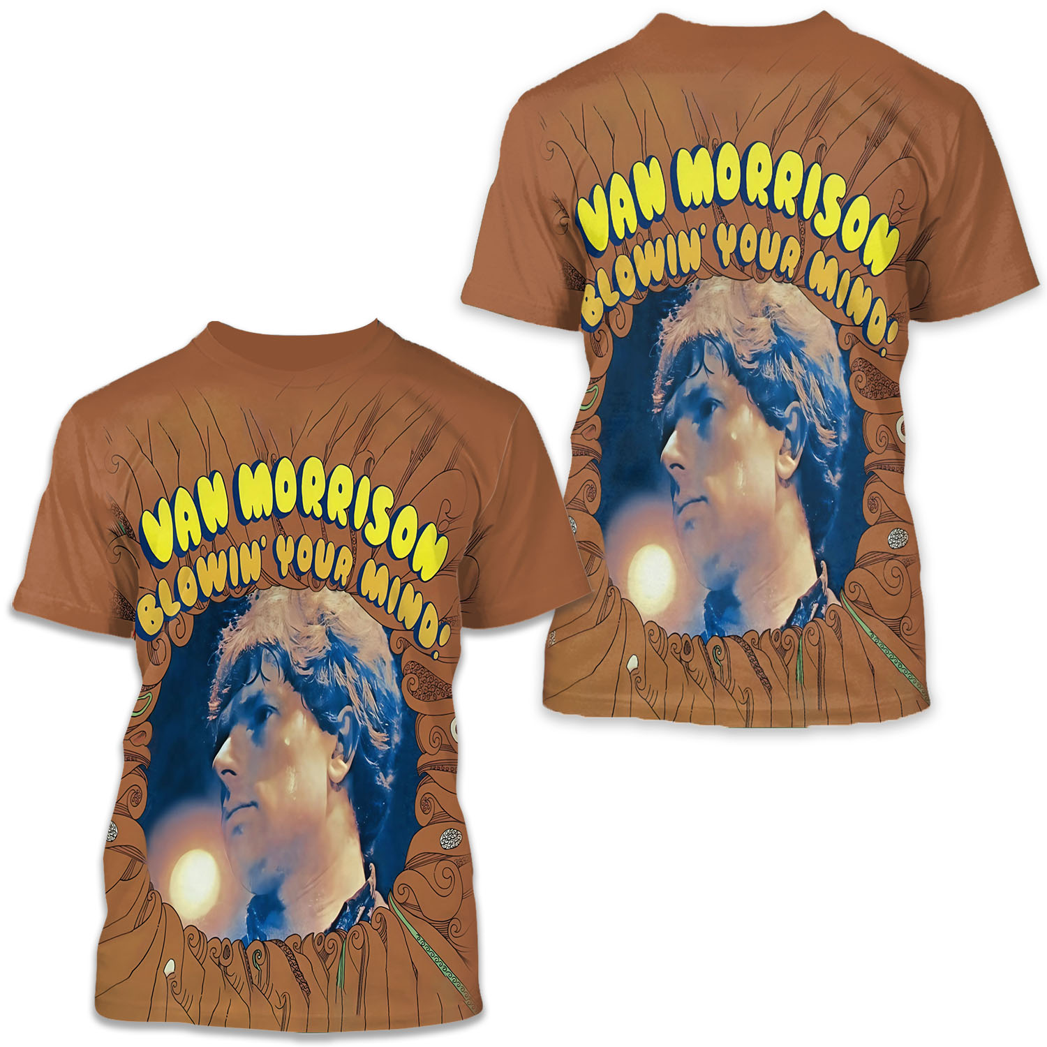 Van Morrison Blowin' Your Mind Album Cover 3d T-shirt