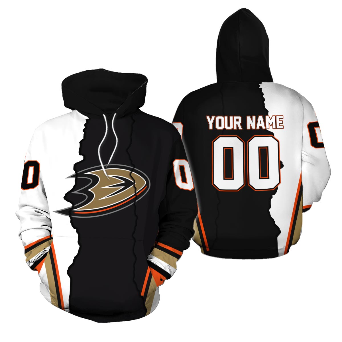 Anaheim Ducks Hoodie Personalize Hockey Team Christmas Gift Unisex Pullover