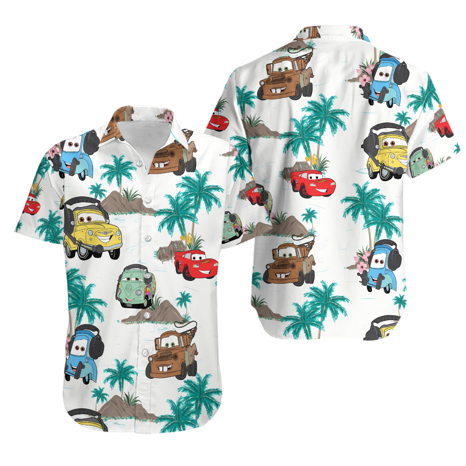 Lightningg Mcqueenn Tow Mater Disneyyy Hawaiian Shirt