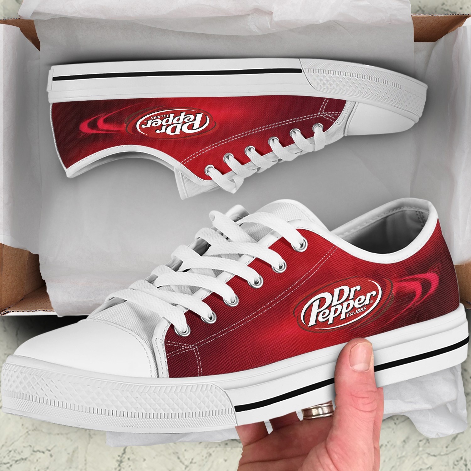 Dr Pepper Shoes, Dr Pepper Style Shoes, Women's Men's High Top Sneakers