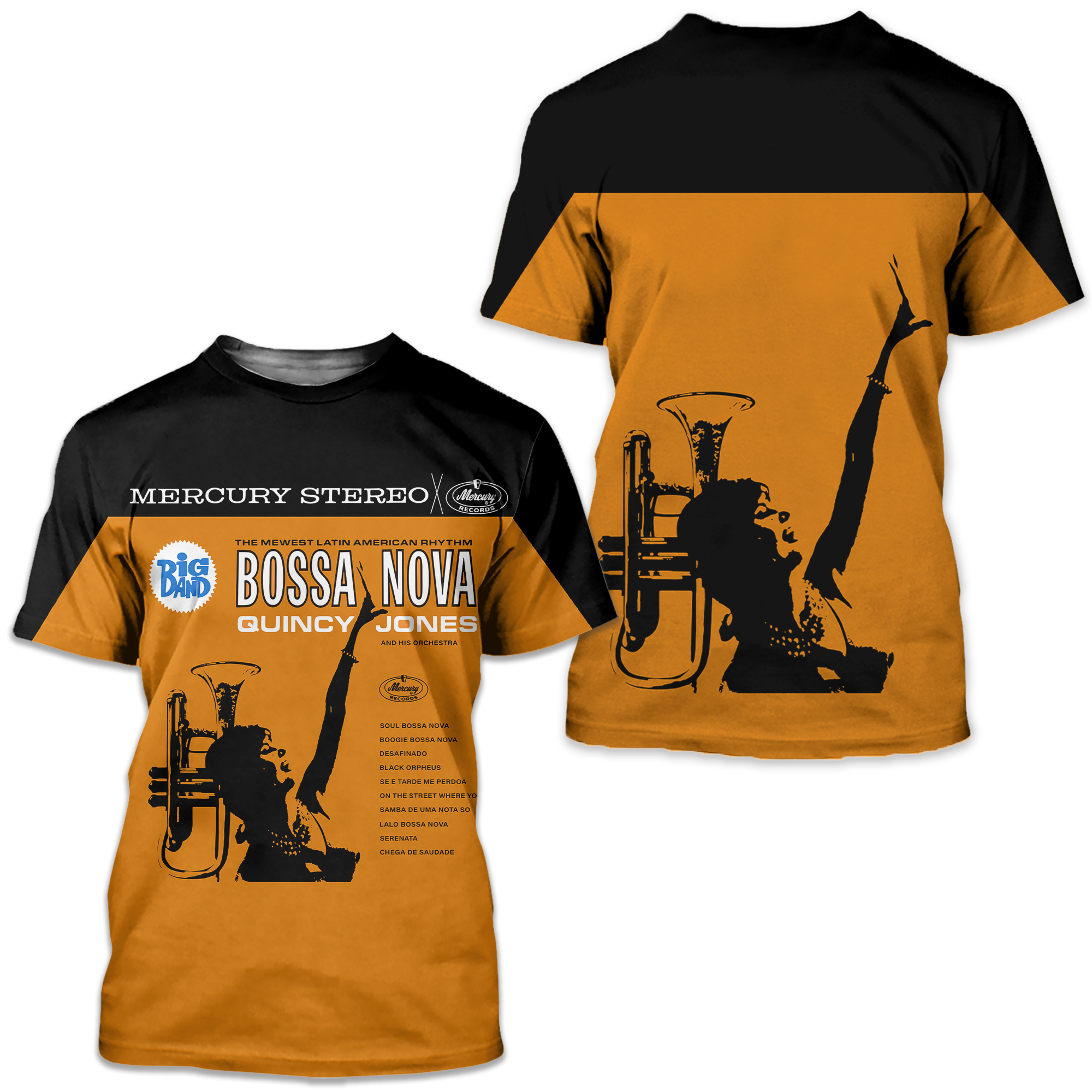 Quincy Jones Big Band Bossa Nova Album Cover Aop 3d T Shirt