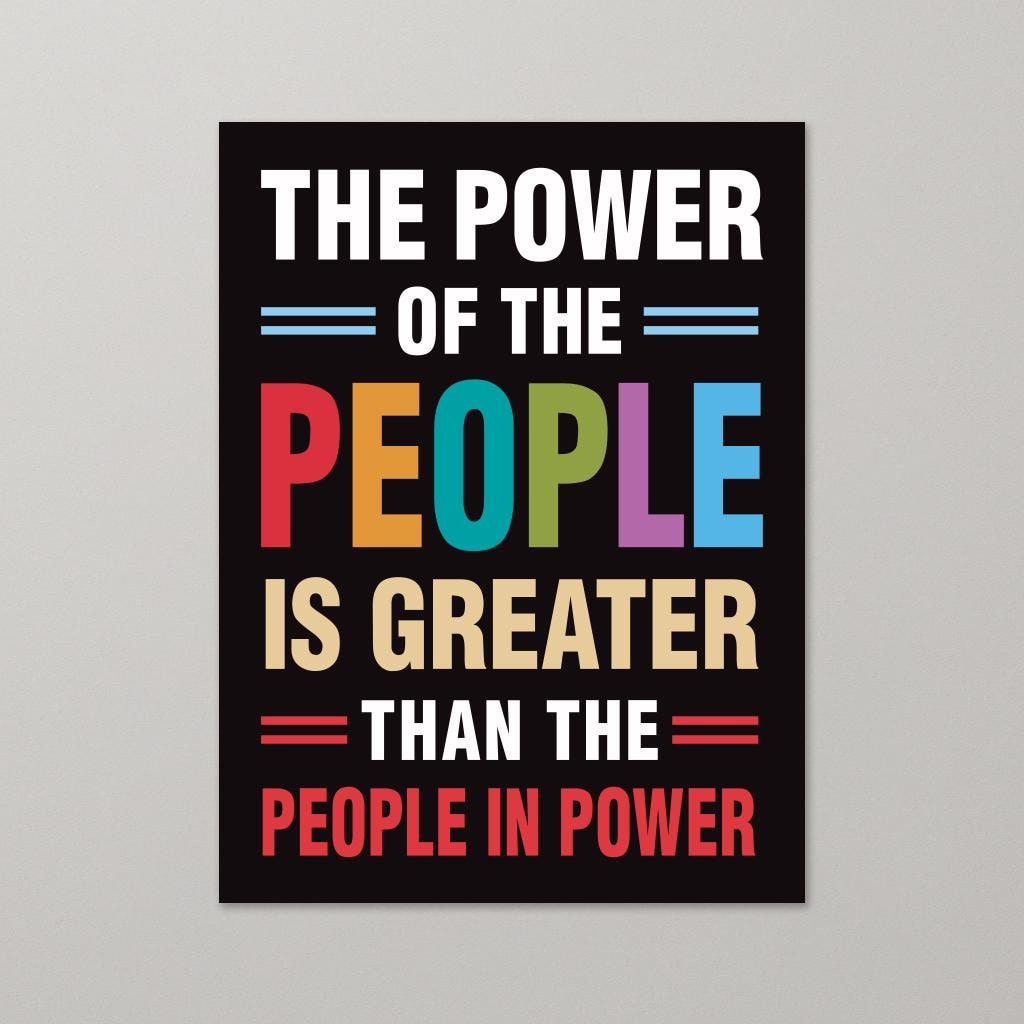 The Power Of The People Resist Protest Sign Png, Anti-trump Protest Poster Sign