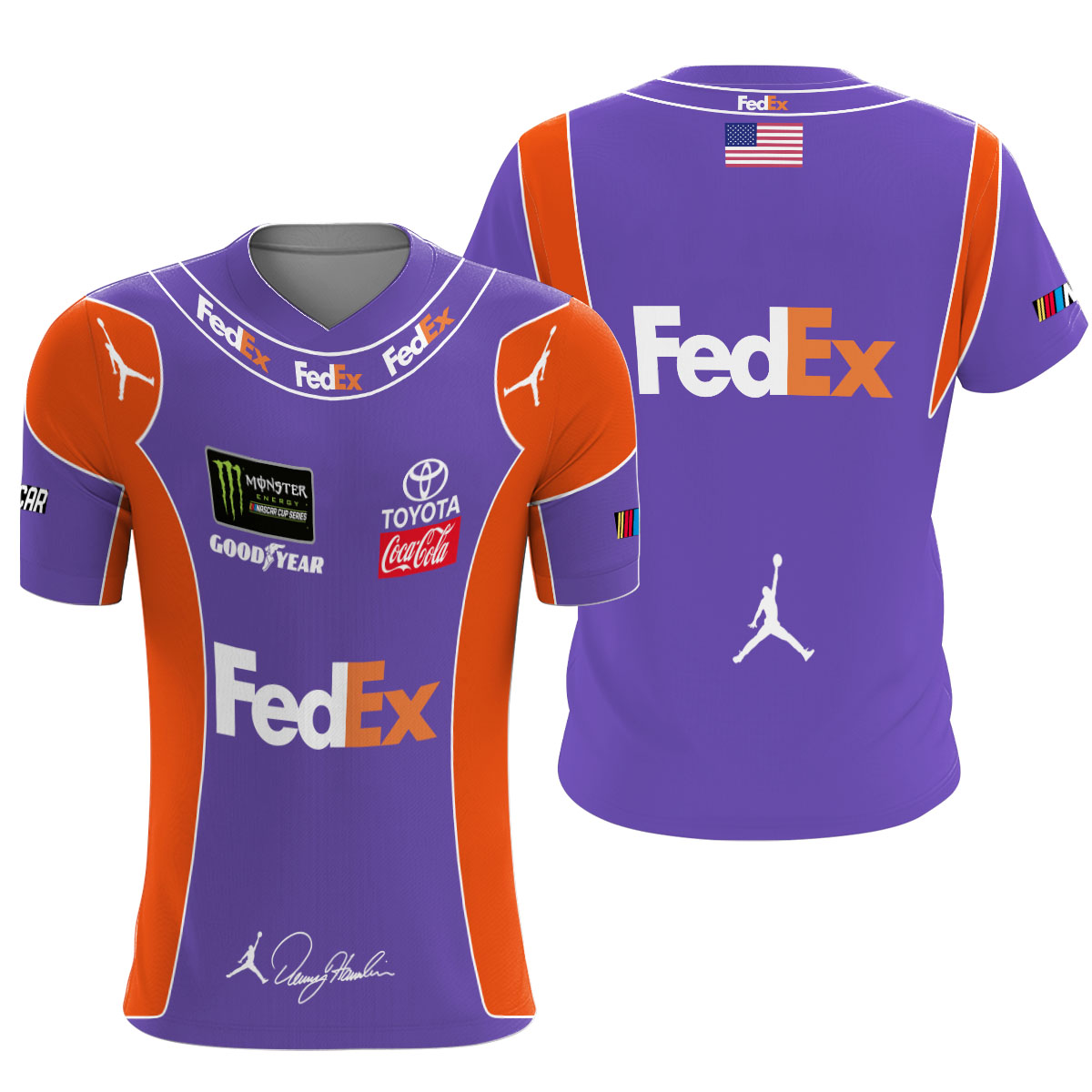 Denny Hamlin Racing 3d All Over Prints Shirt