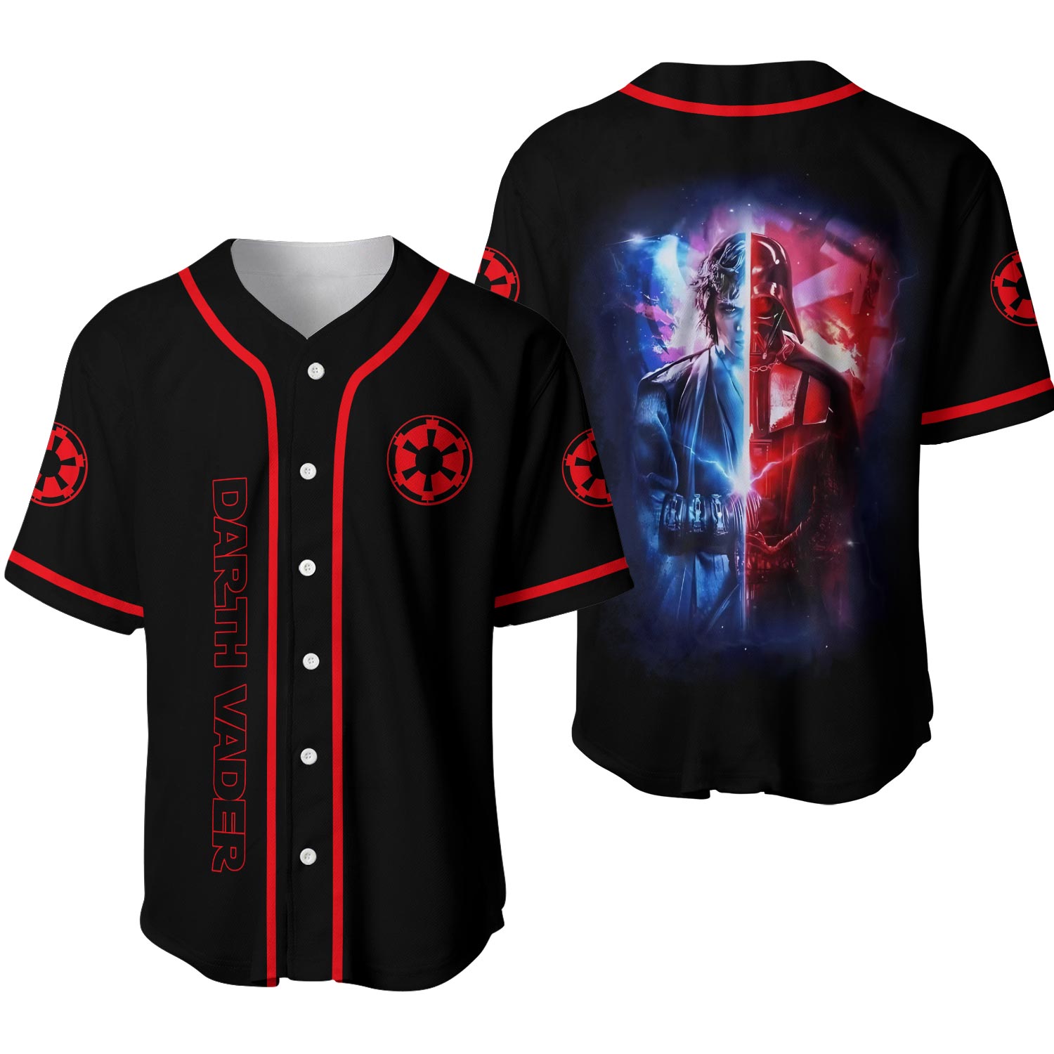 Starr Warss Darthh Vaderr Baseball Jersey Starr Warss Movie Baseball Shirt