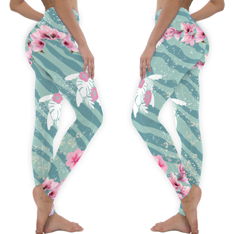 Turtle Leggings And Hoodie Set For Workouts