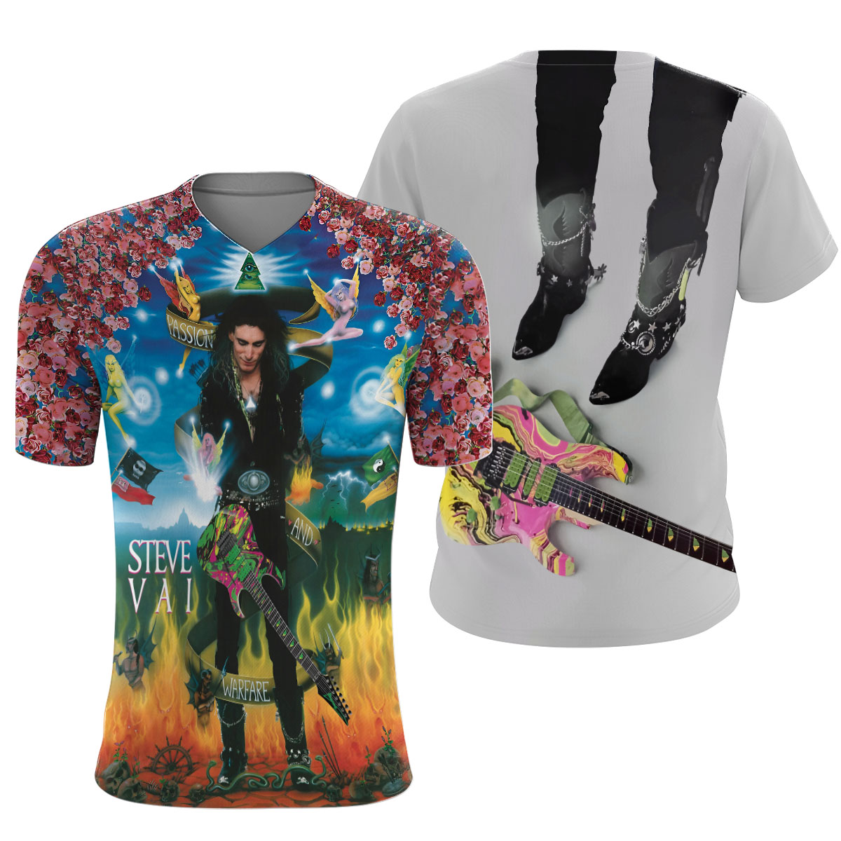 Steve Vai Passion And Warfare Album Cover Aop 3d T-shirt