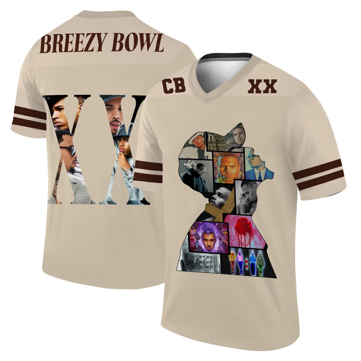 Cb Tour, Breezy Bowl Concert Football Jersey, Cb Shirt, Breezy Bowl Tour 11:11 Tour