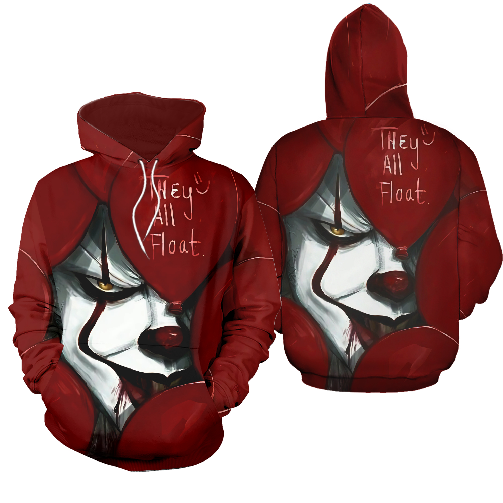 Horror 3d Printed Hoodie Joggers Sets, Gifts For Horror Movie Fan