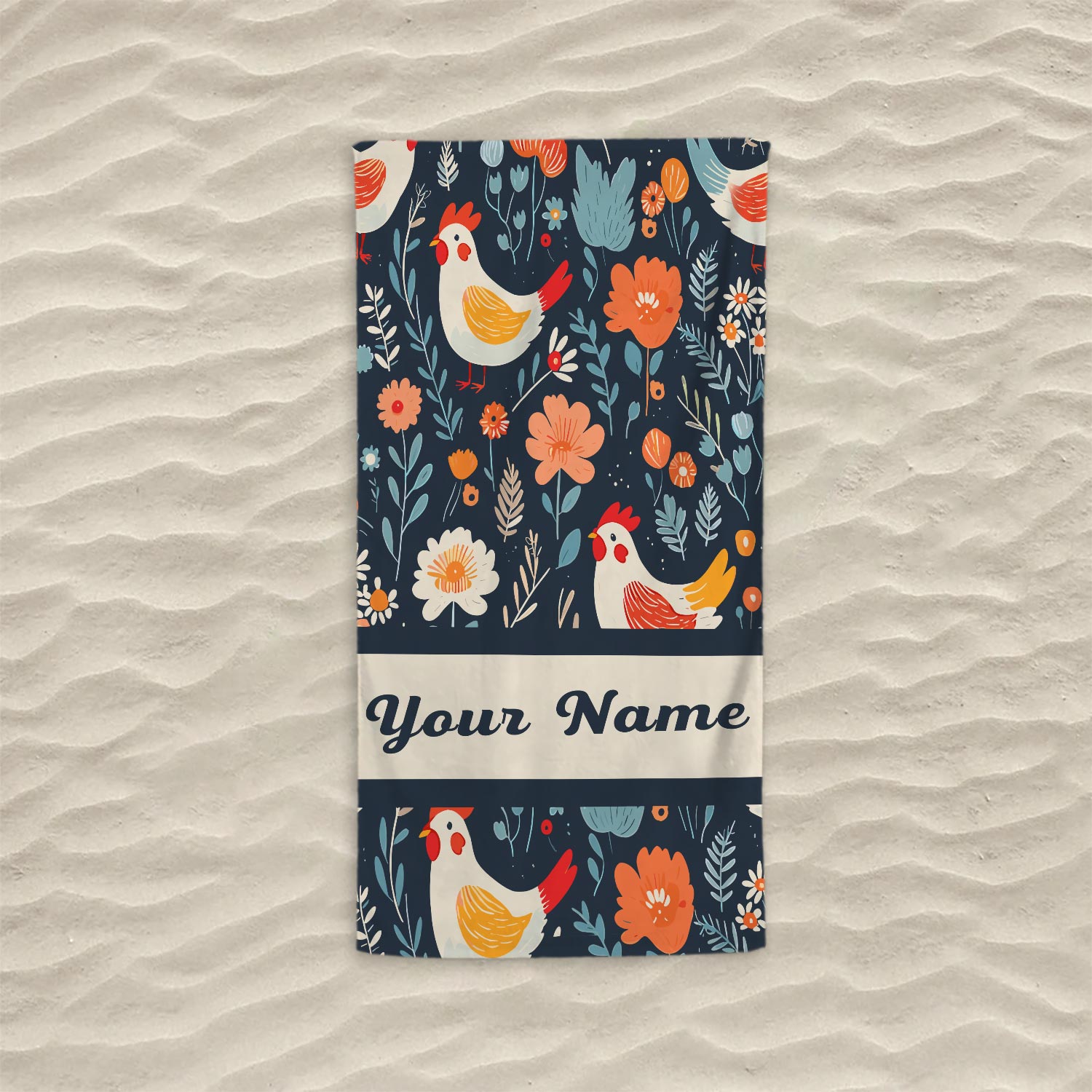 Chicken, Personalized Beach Towel, Boat Accessories, Pool Accessories