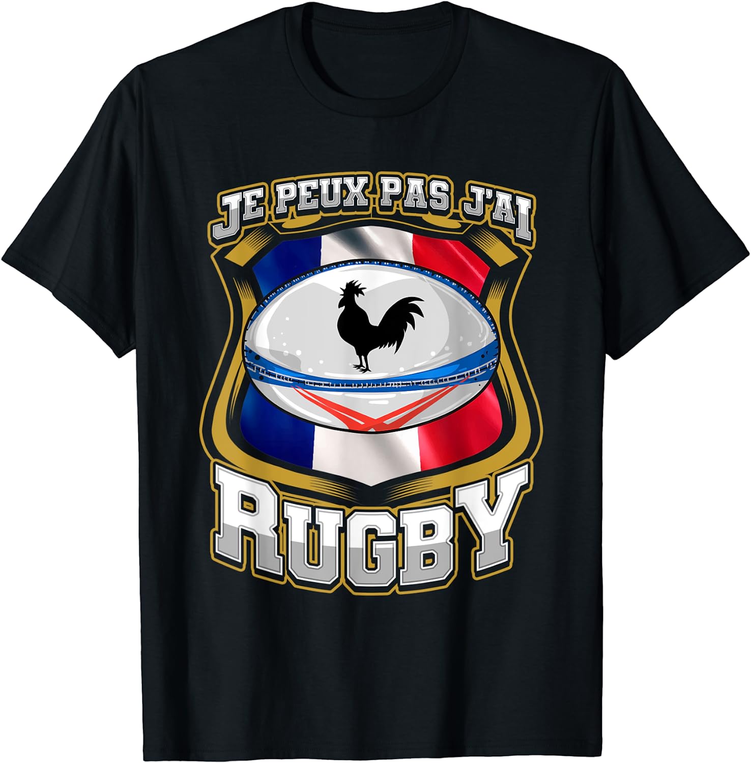 Sweatshirt Rugby "Je Peux Pas J'ai Rugby" - Homme Et Femme - Coupe Classique - 241 G