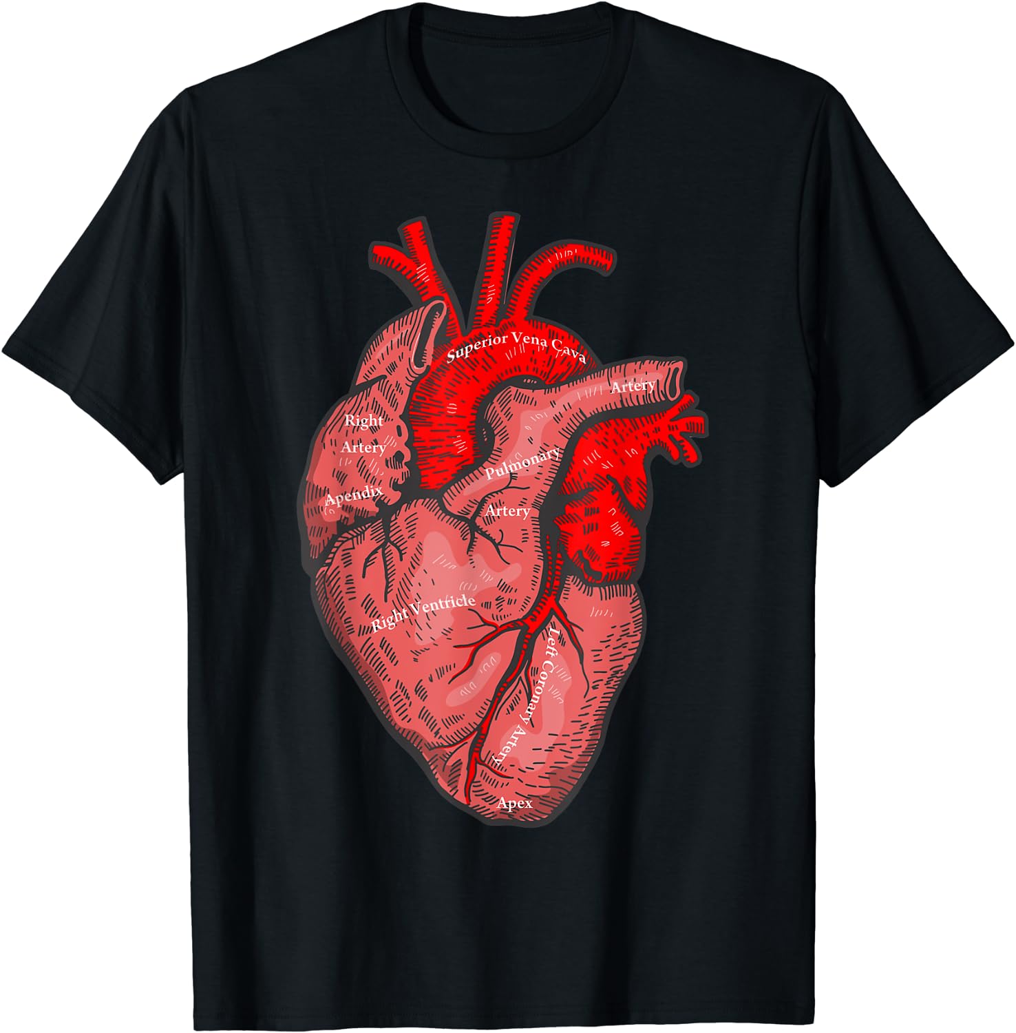 Maglietta con cuore on sale anatomia